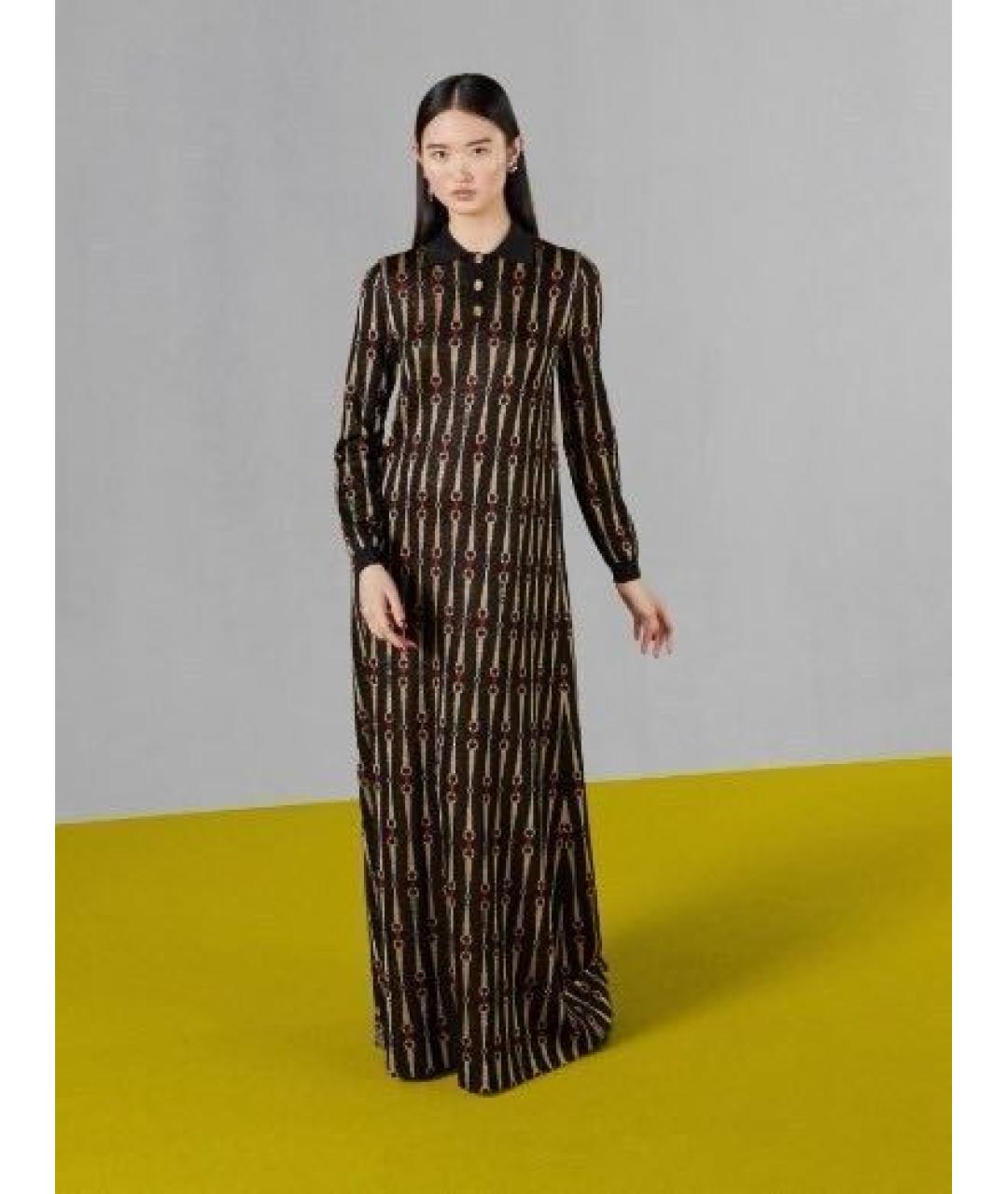 GUCCI Коричневое полиэстеровое вечернее платье, фото 6