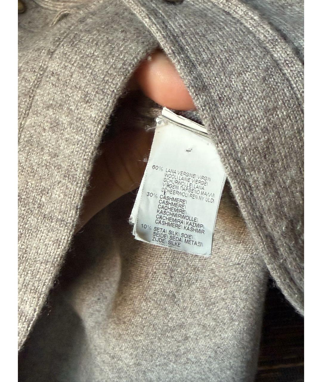 BRUNELLO CUCINELLI Бежевая шерстяная кэжуал рубашка, фото 7