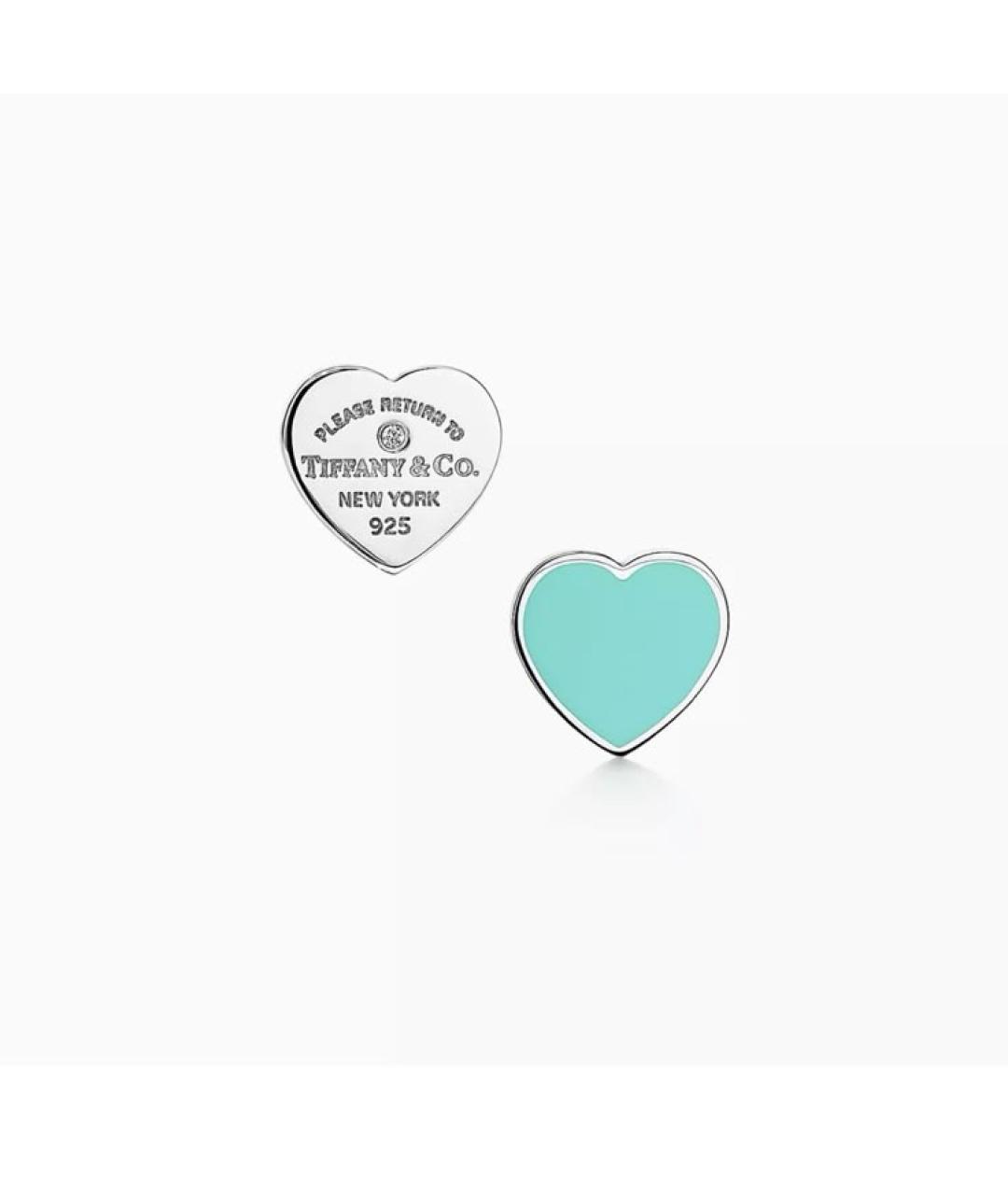 TIFFANY&CO Бирюзовые серебряные серьги, фото 2