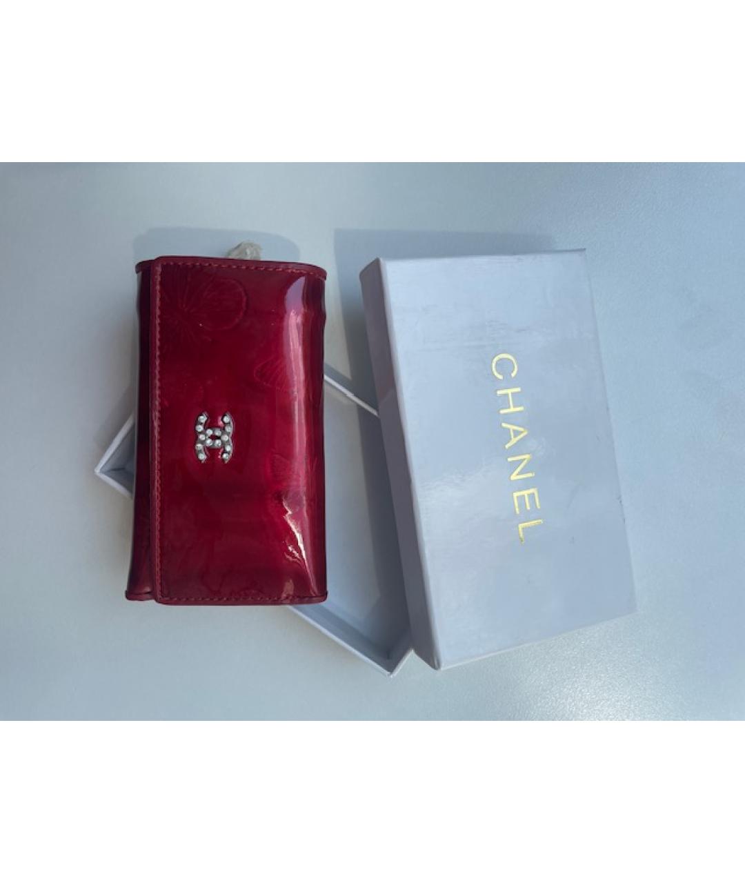 CHANEL Бордовая ключница, фото 4