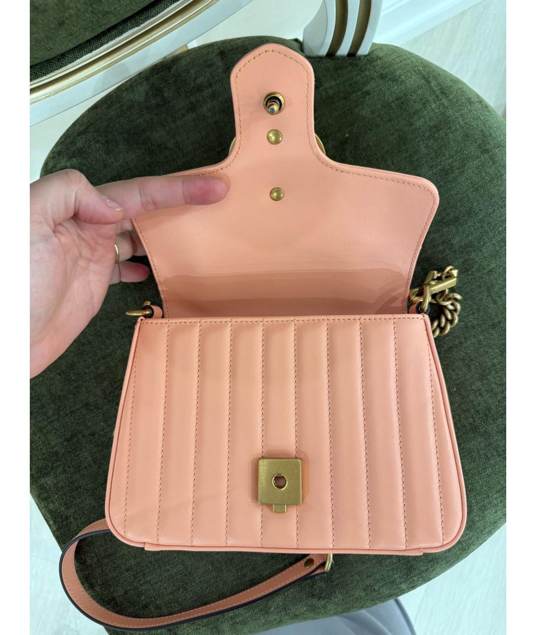 GUCCI Коралловая кожаная поясная сумка, фото 5