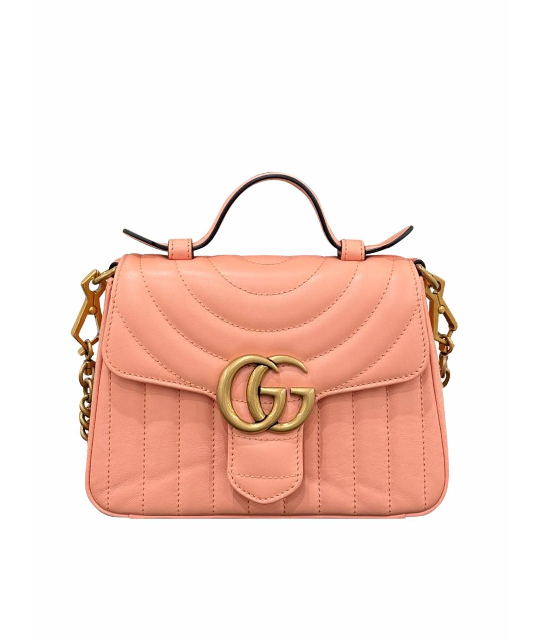 GUCCI Коралловая кожаная поясная сумка, фото 1