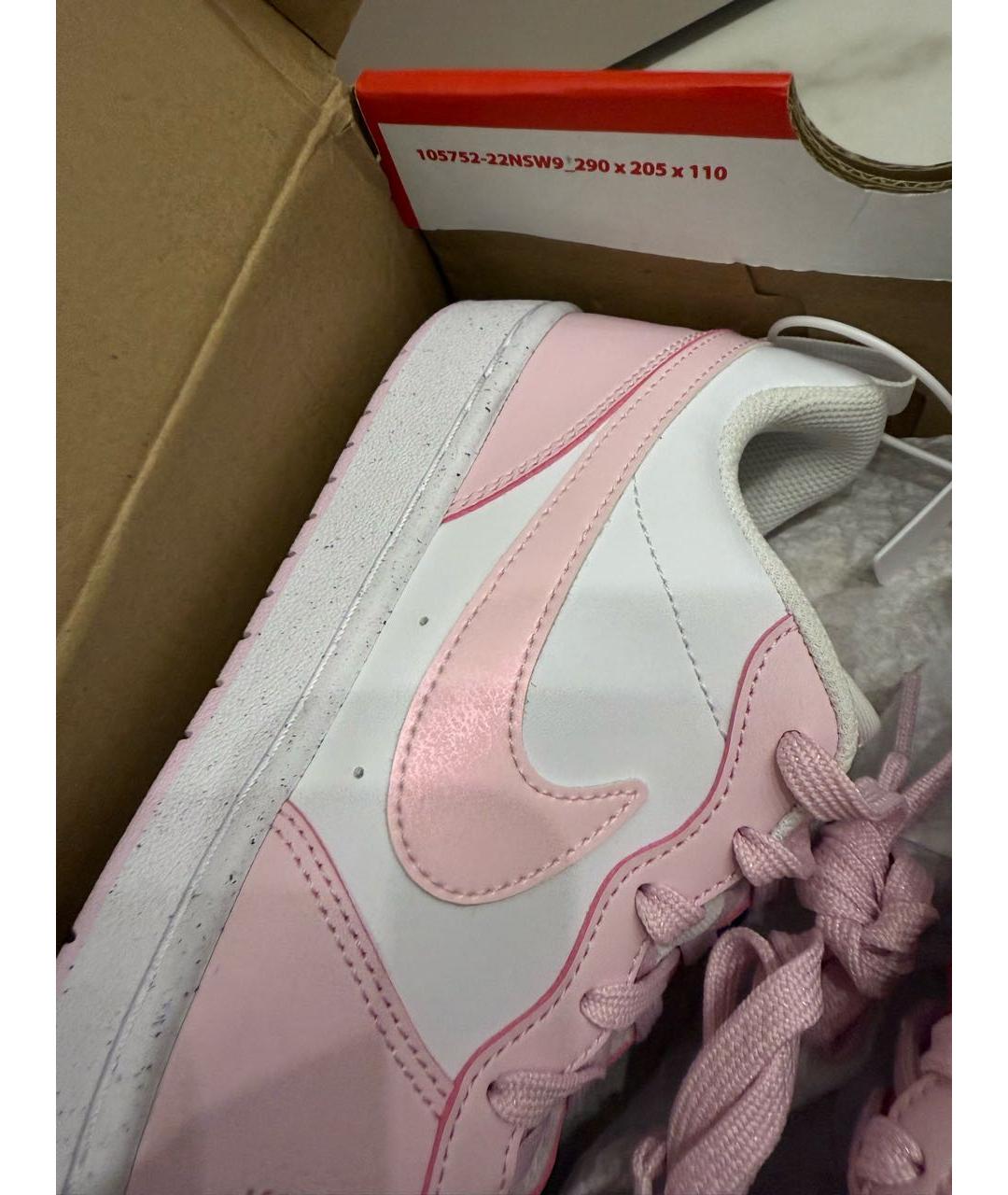 NIKE Розовые кожаные кроссовки, фото 4