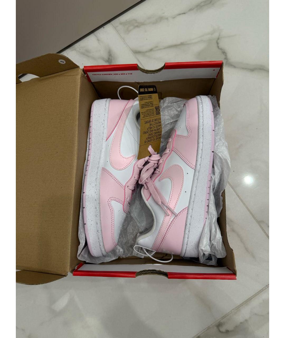 NIKE Розовые кожаные кроссовки, фото 3