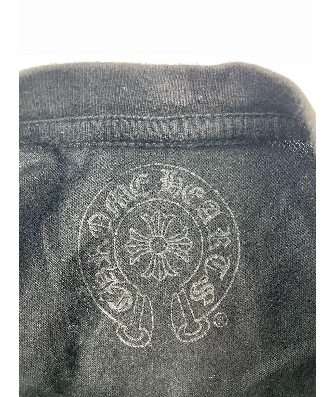 CHROME HEARTS Черная хлопковая футболка, фото 7