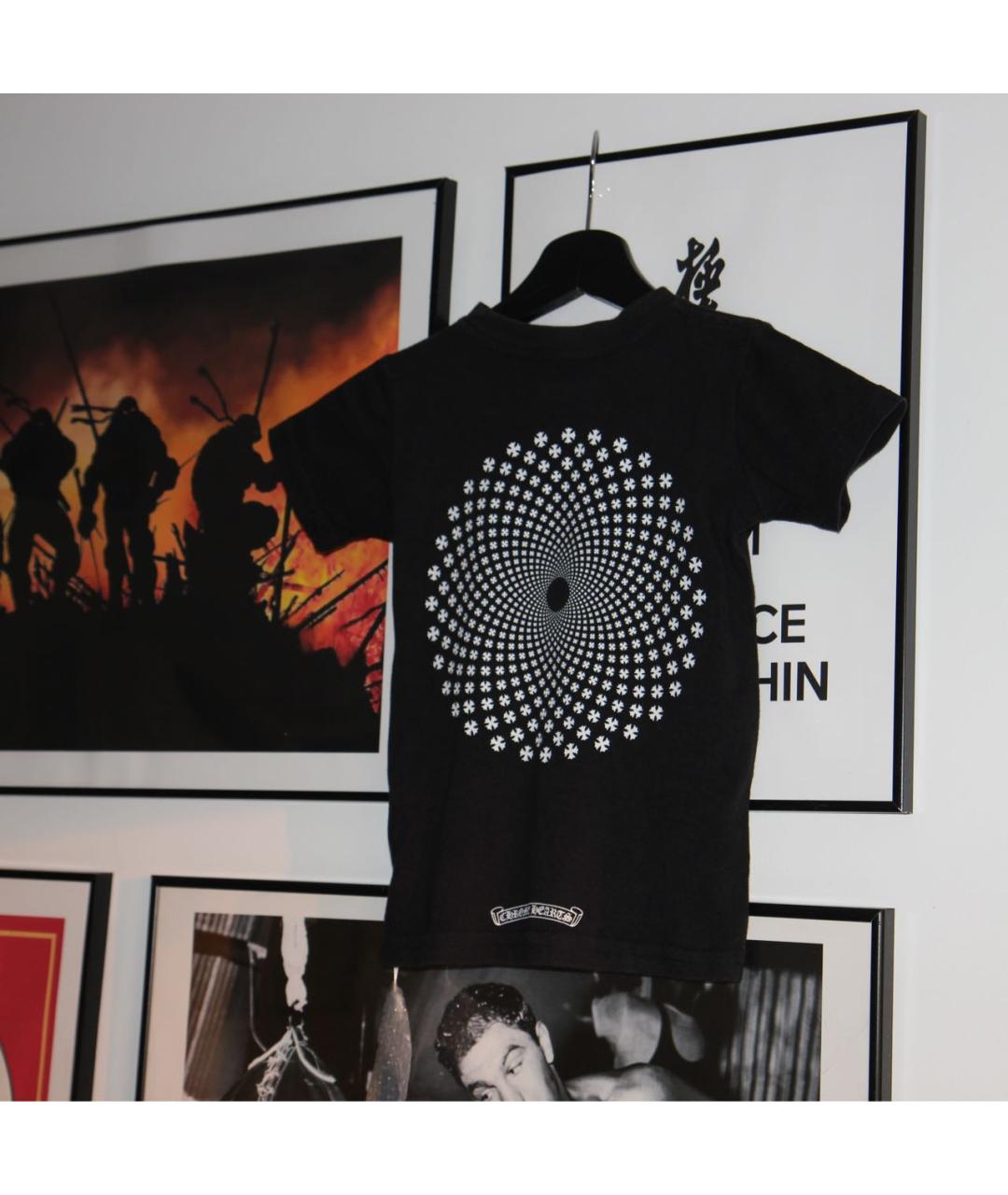 CHROME HEARTS Черная хлопковая футболка, фото 2