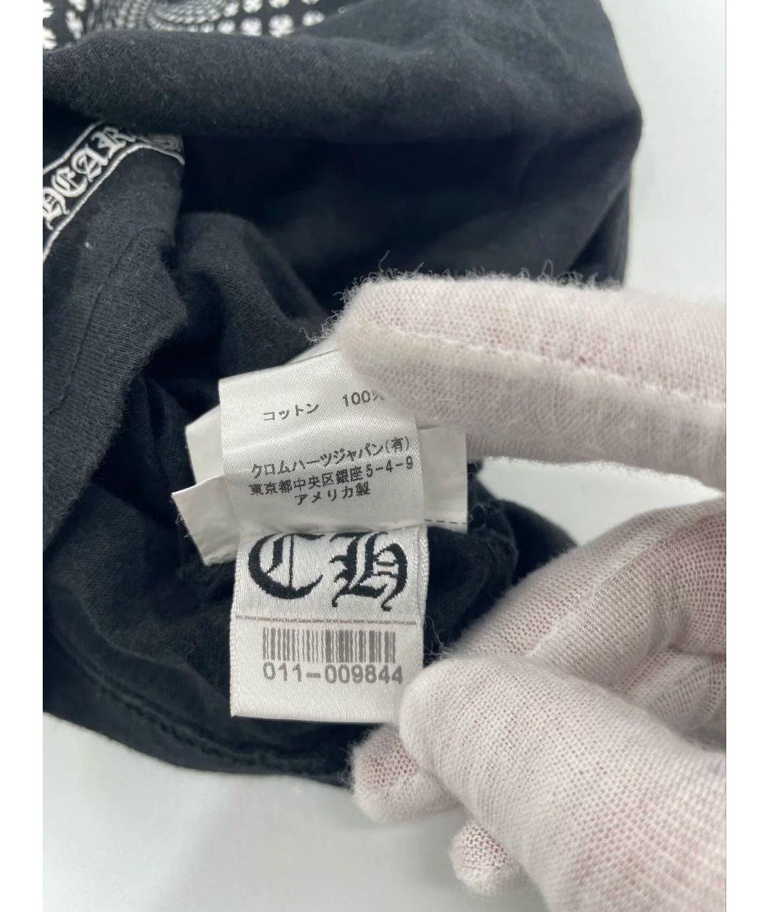 CHROME HEARTS Черная хлопковая футболка, фото 5