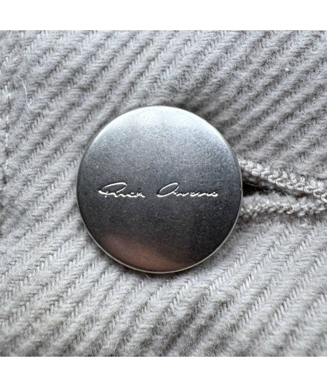 RICK OWENS Серые хлопковые повседневные брюки, фото 6