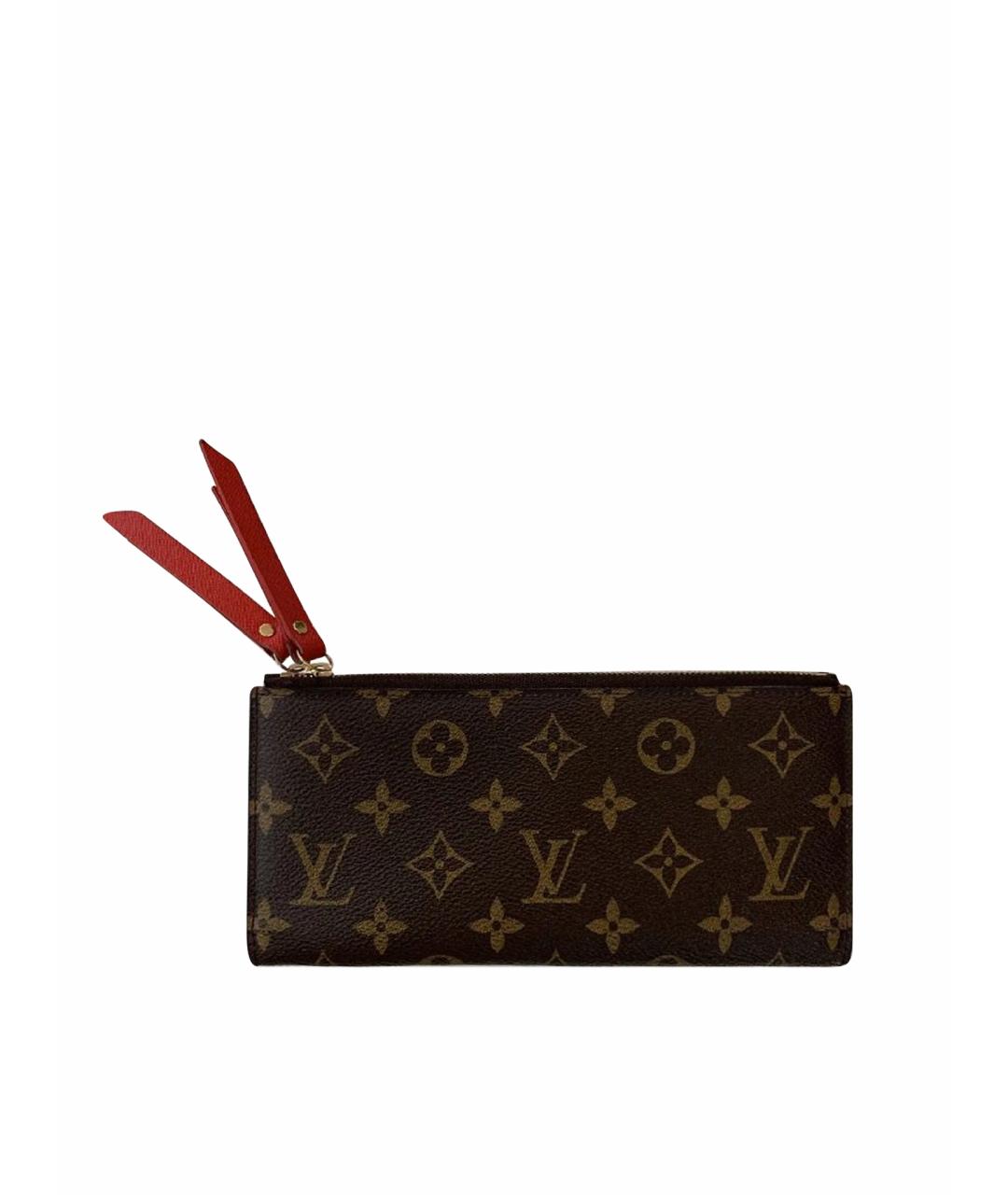 LOUIS VUITTON Коричневый кошелек, фото 1