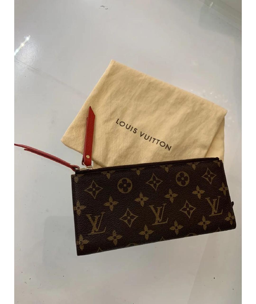 LOUIS VUITTON Коричневый кошелек, фото 4