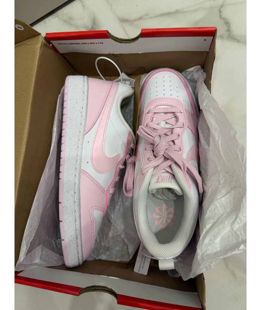 NIKE Розовые кожаные кроссовки, фото 3