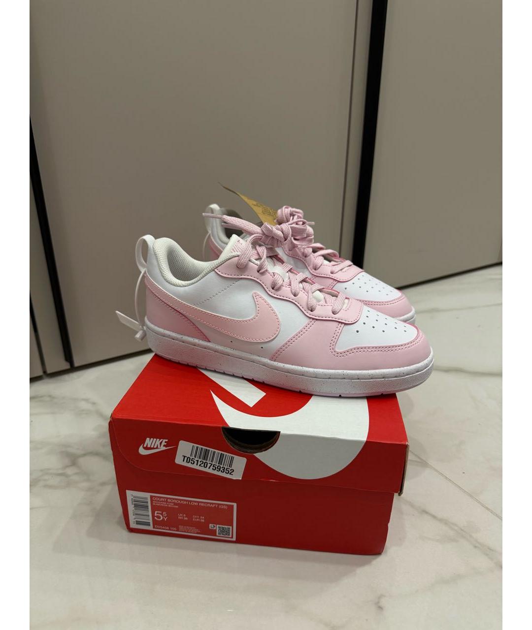 NIKE Розовые кожаные кроссовки, фото 5