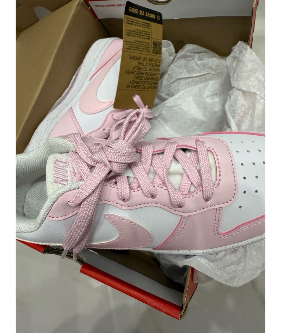 NIKE Розовые кожаные кроссовки, фото 4