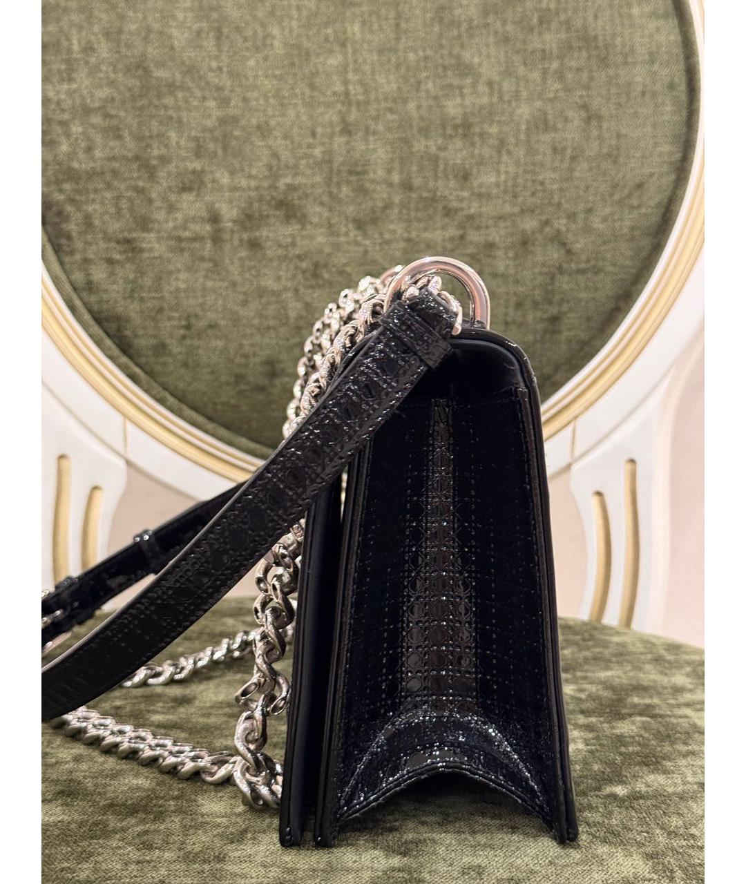 CHRISTIAN DIOR Черная кожаная сумка с короткими ручками, фото 2