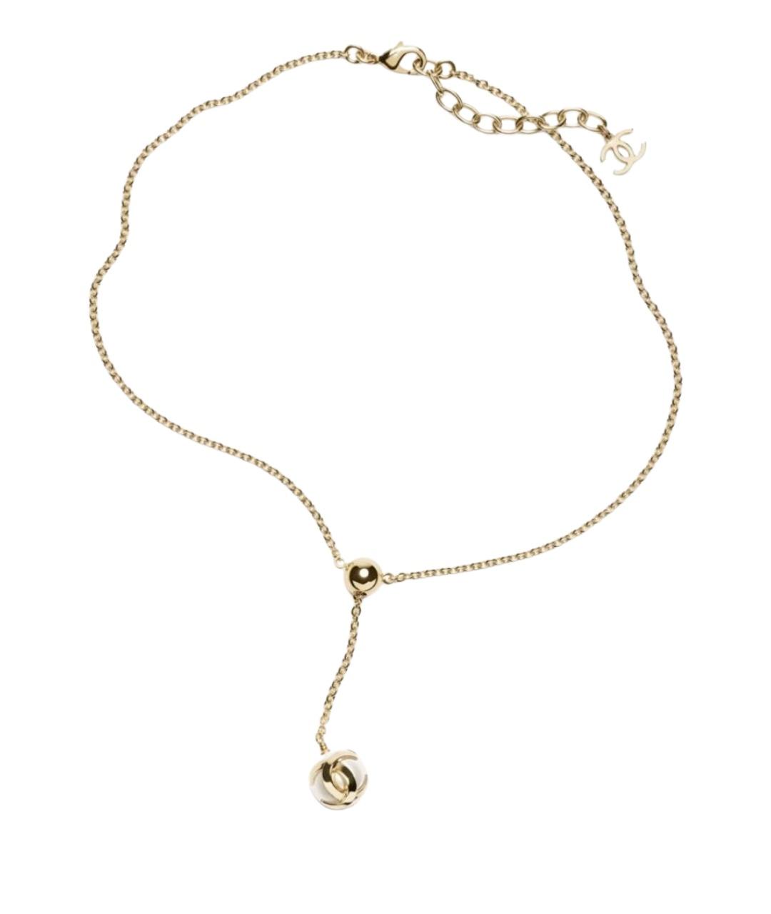 CHANEL Белая металлическая подвеска, фото 1