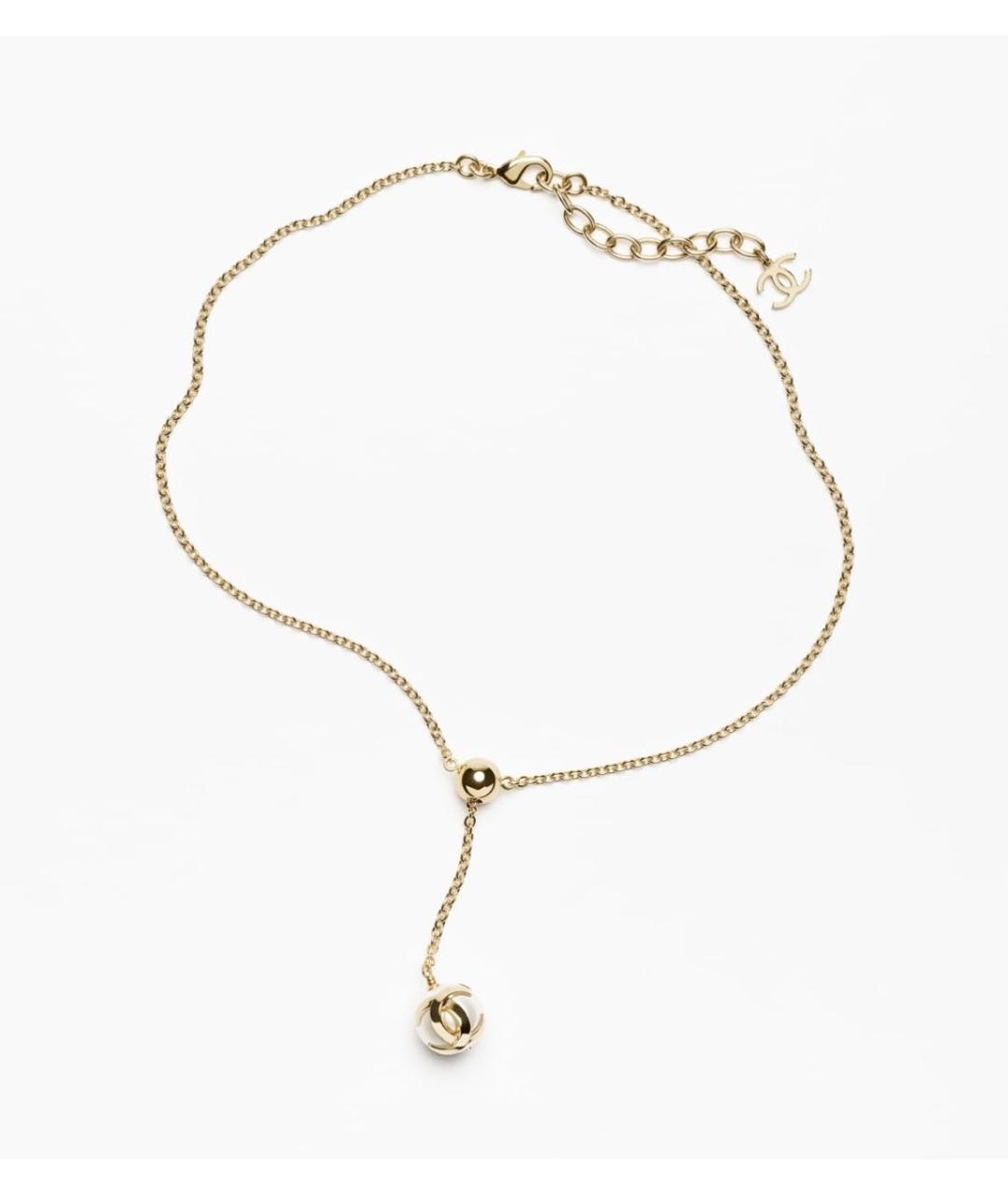 CHANEL Белая металлическая подвеска, фото 4
