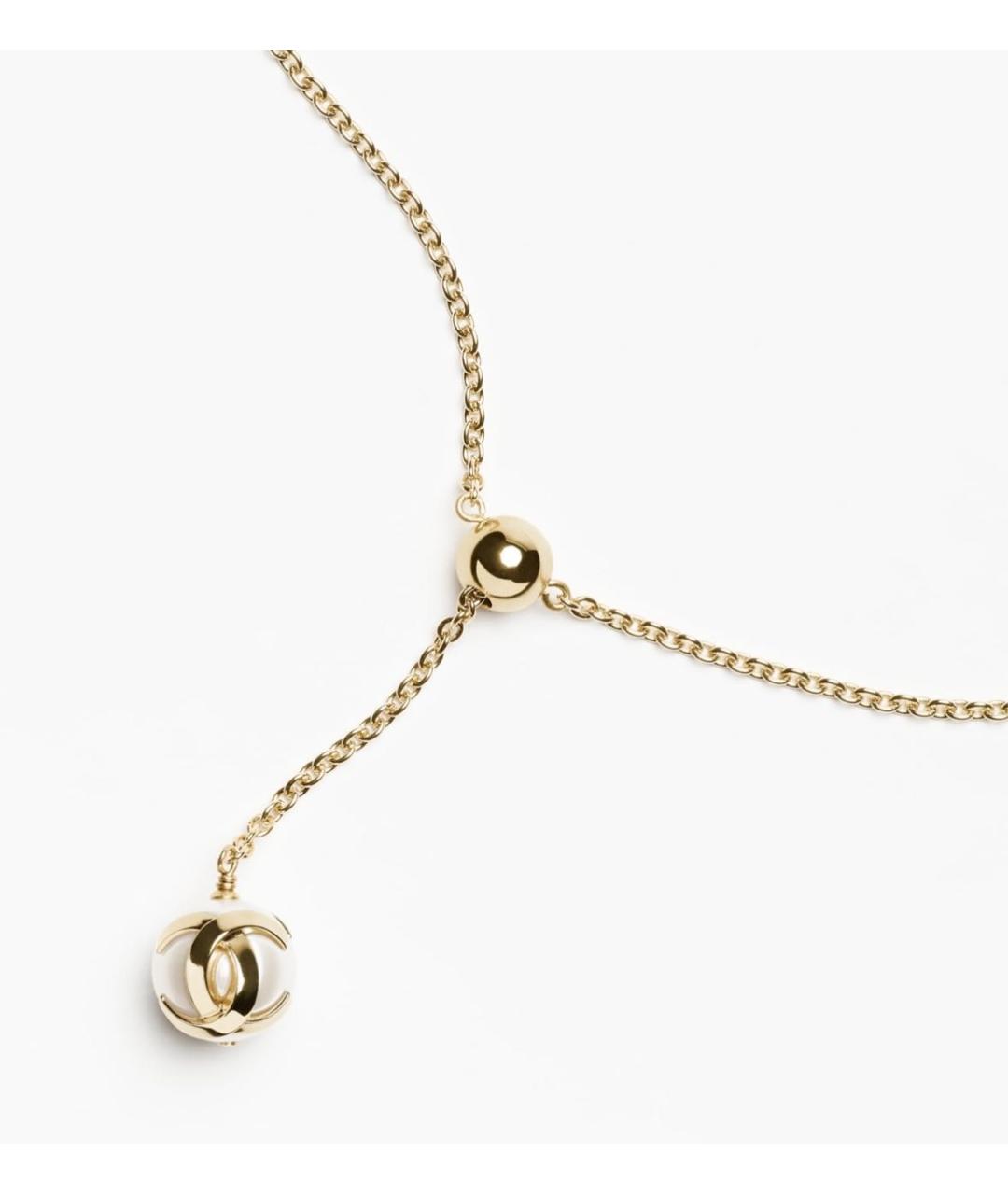 CHANEL Белая металлическая подвеска, фото 2