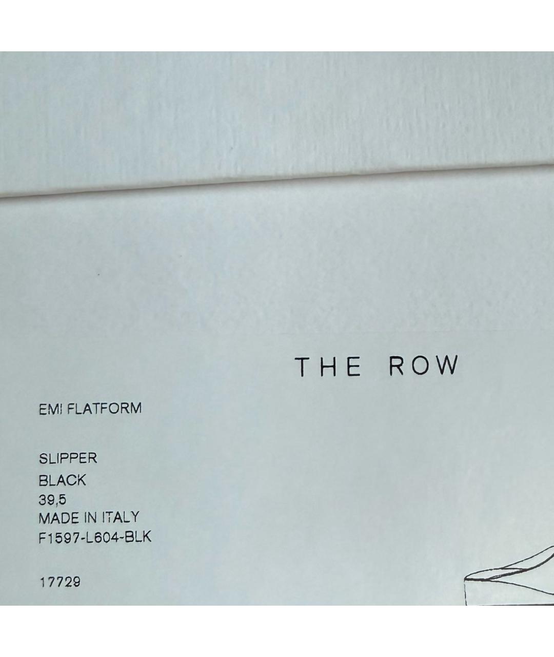 THE ROW Черные кожаные сабо, фото 6