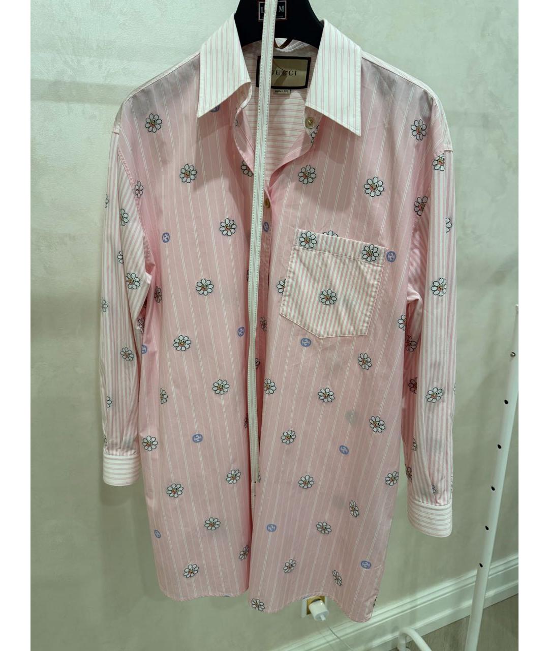 GUCCI Розовое хлопковое коктейльное платье, фото 5