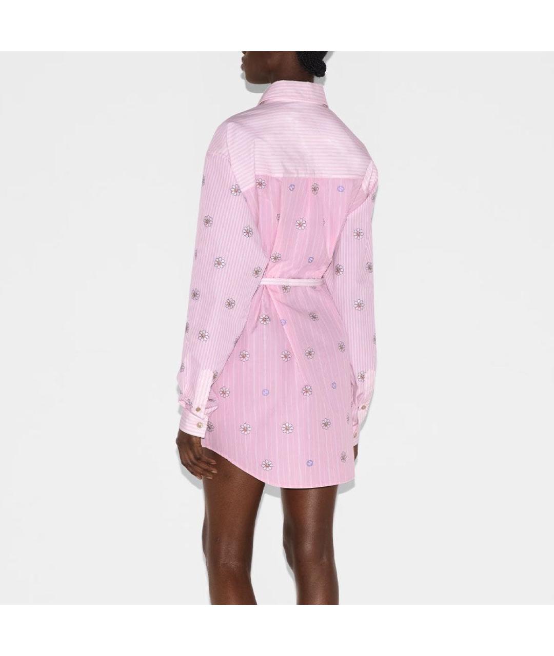 GUCCI Розовое хлопковое коктейльное платье, фото 2