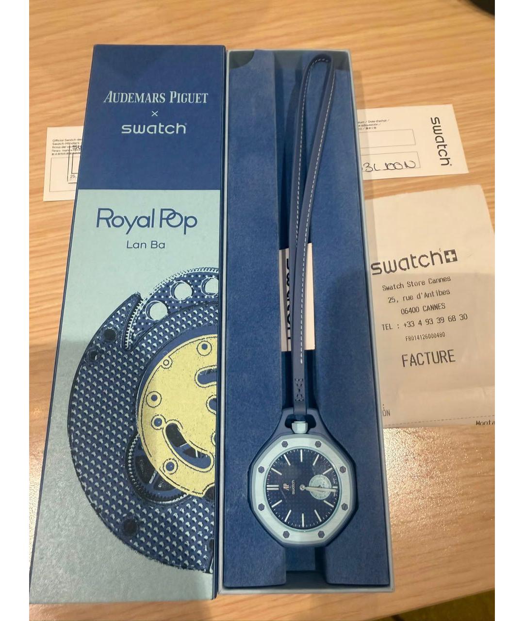 Swatch Синие керамические часы, фото 3
