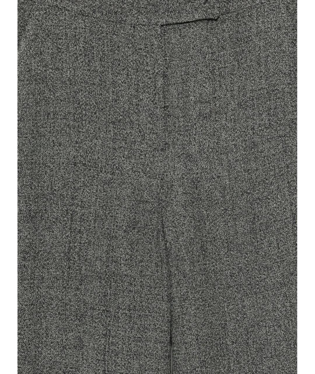 EMPORIO ARMANI Серые ацетатные прямые брюки, фото 3