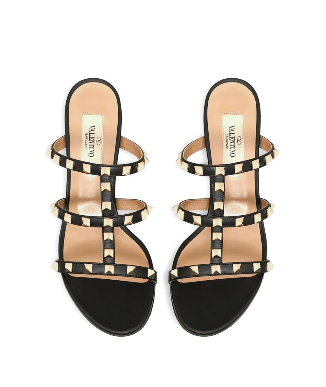 VALENTINO Черные кожаные мюли, фото 4