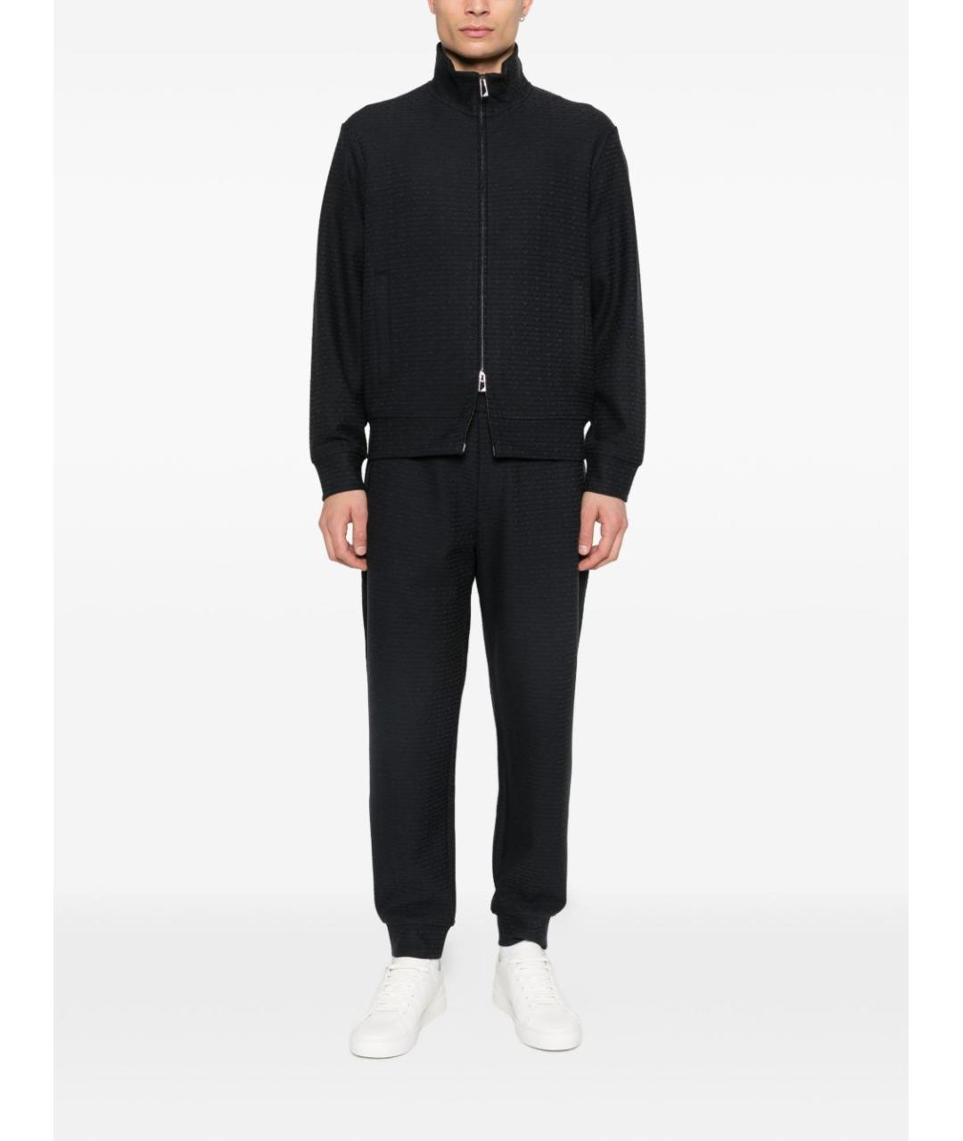 EMPORIO ARMANI Синие хлопковые повседневные брюки, фото 3