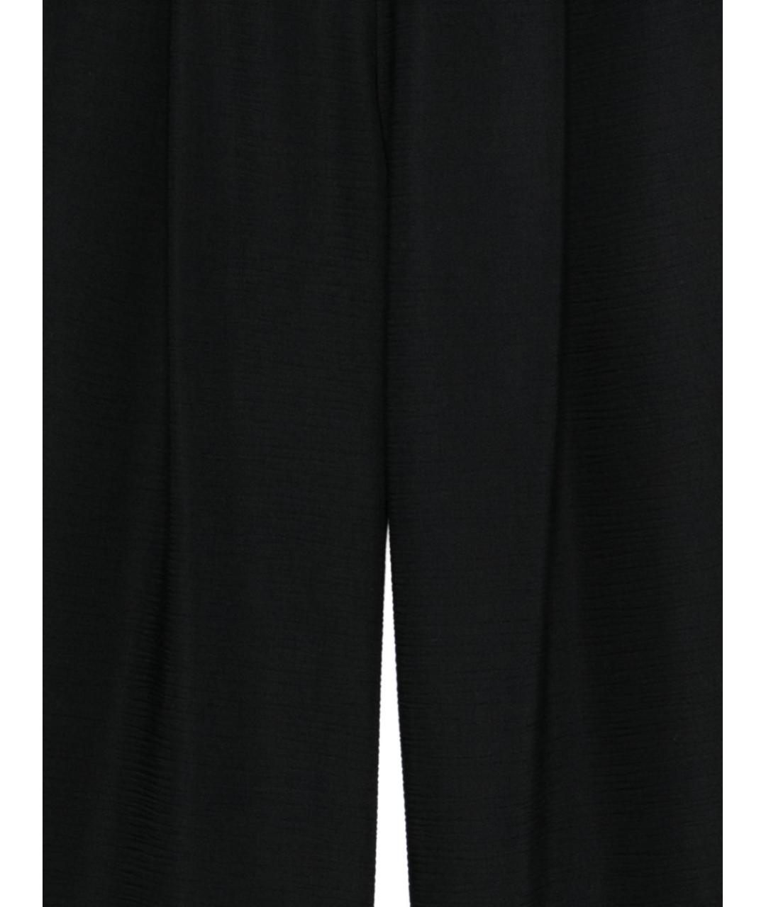 EMPORIO ARMANI Черные вискозные прямые брюки, фото 3