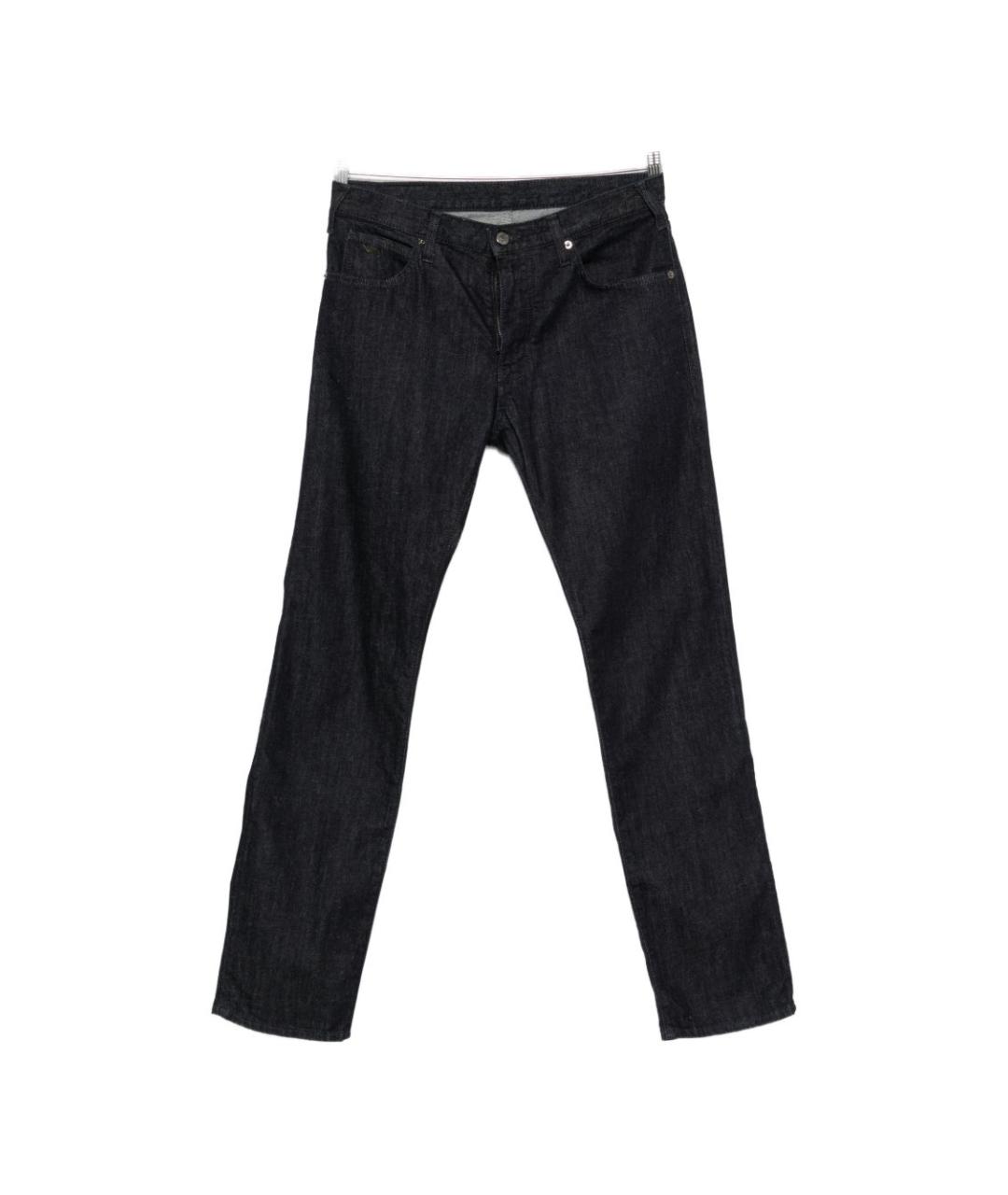 EMPORIO ARMANI Темно-синие хлопковые джинсы, фото 1