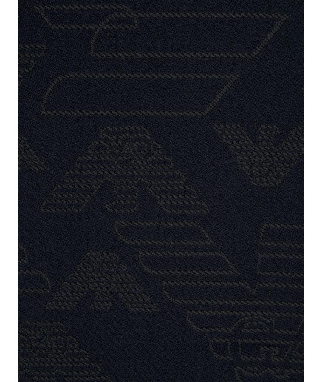 EMPORIO ARMANI Синий шерстяной шарф, фото 3