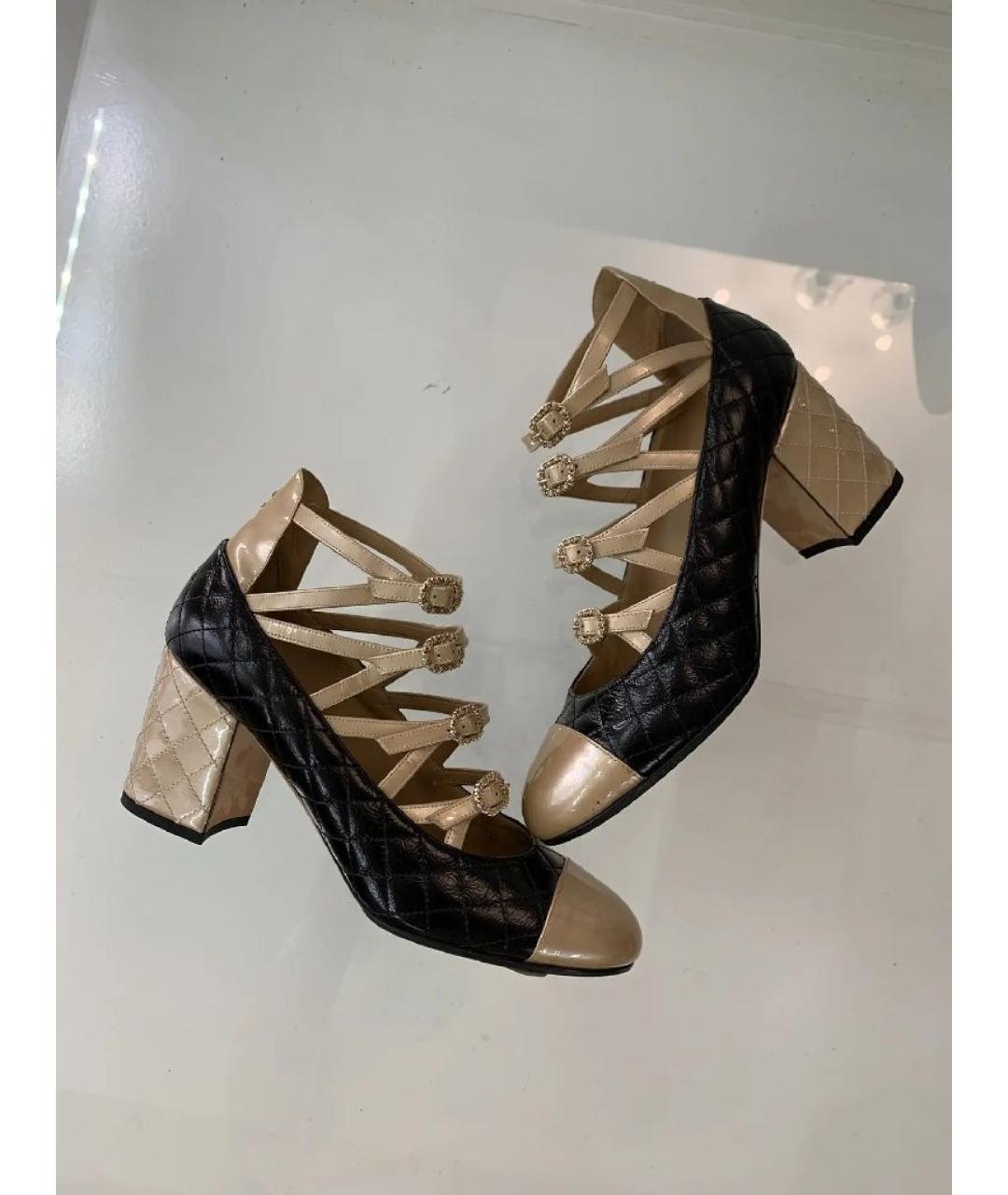 CHANEL Черные туфли из лакированной кожи, фото 9