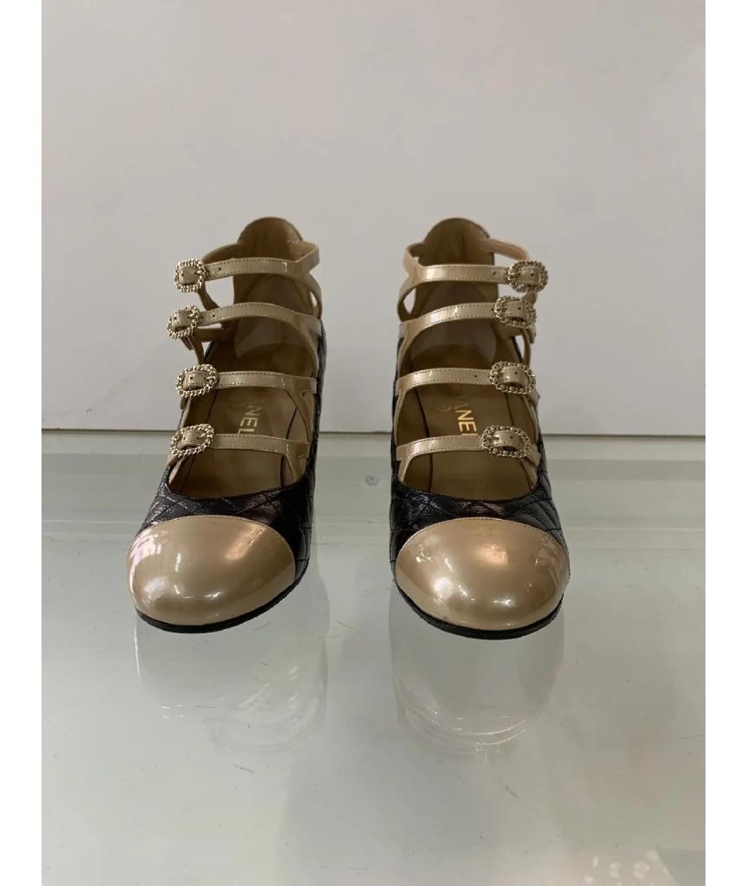CHANEL Черные туфли из лакированной кожи, фото 2