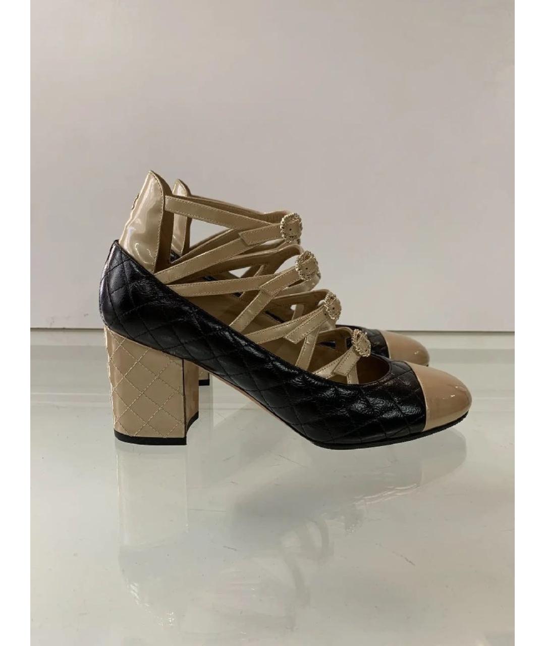 CHANEL Черные туфли из лакированной кожи, фото 10
