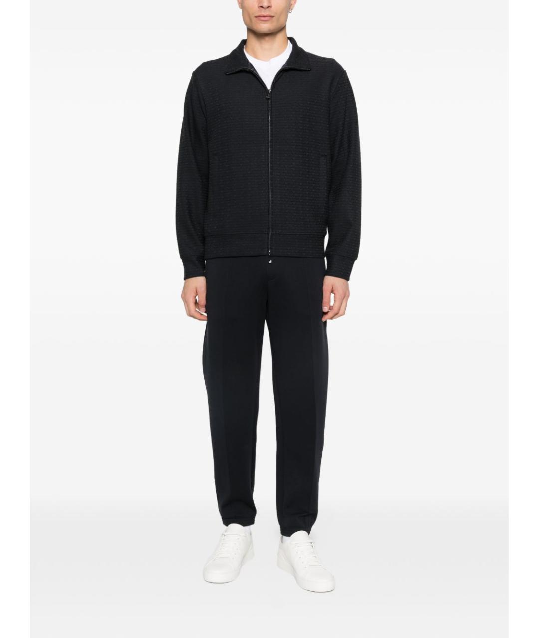 EMPORIO ARMANI Синие полиэстеровые повседневные брюки, фото 2