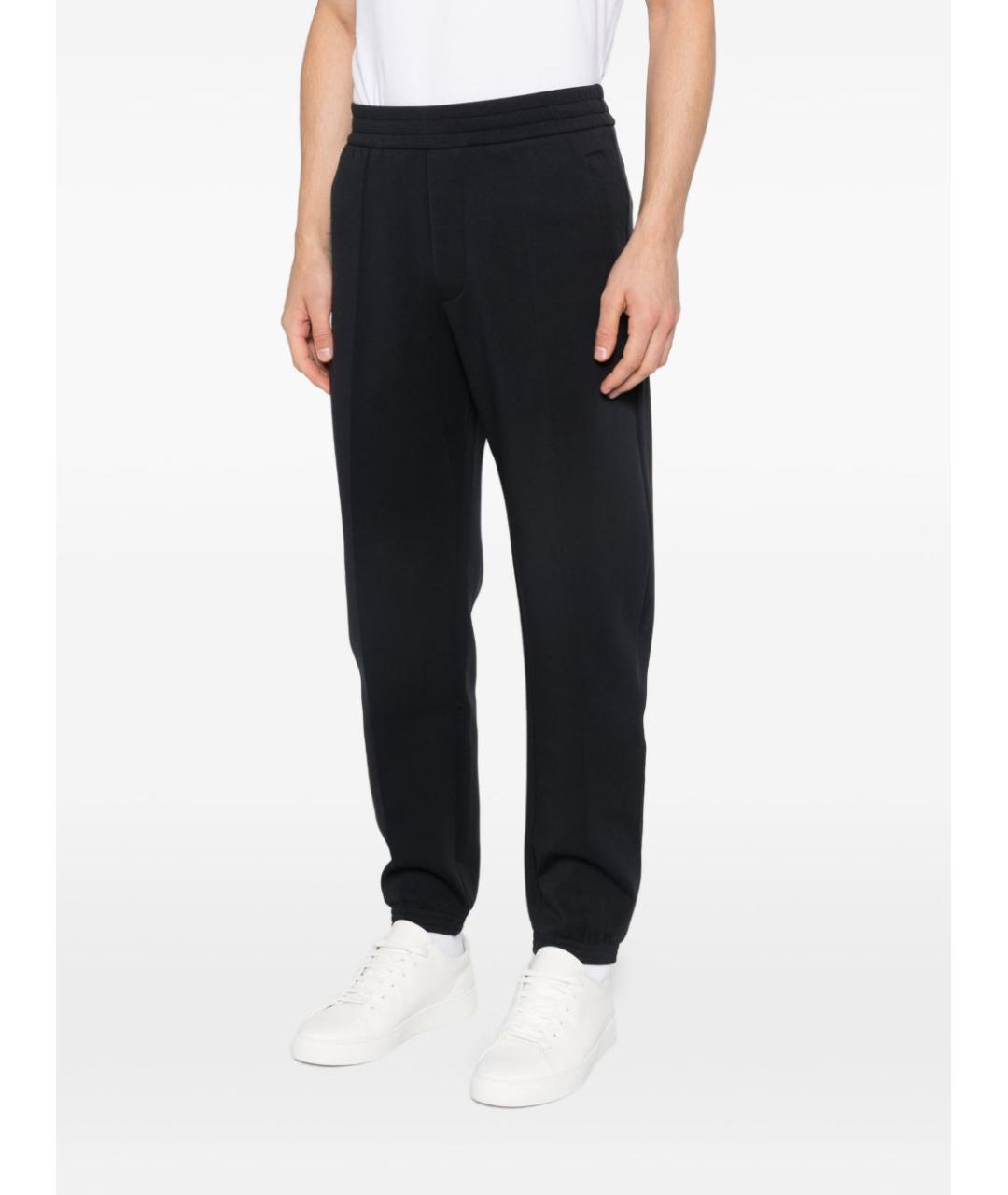 EMPORIO ARMANI Синие полиэстеровые повседневные брюки, фото 4