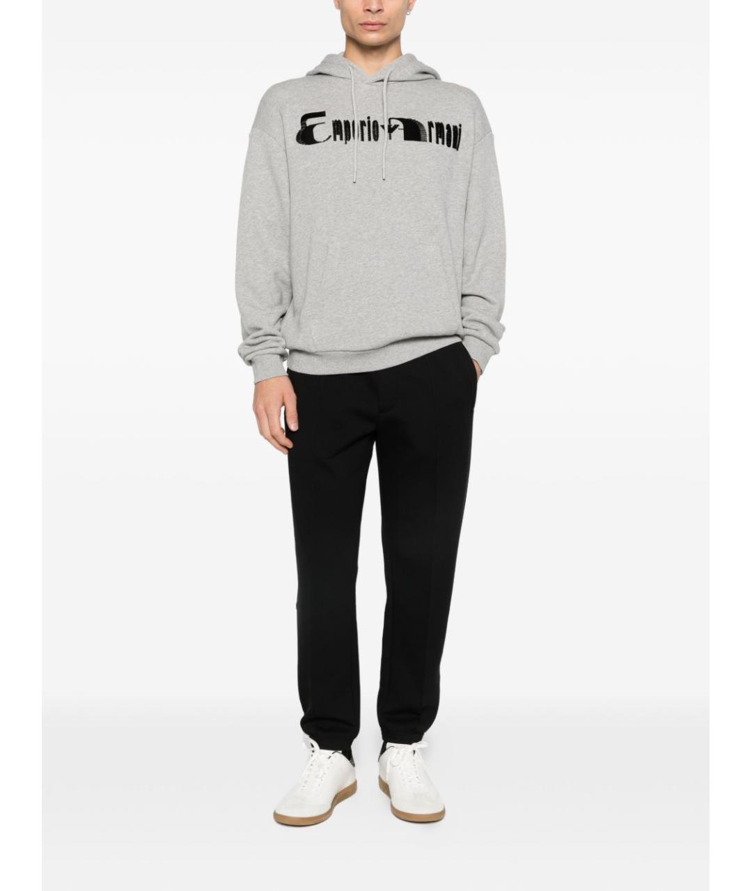 EMPORIO ARMANI Черные полиэстеровые повседневные брюки, фото 2