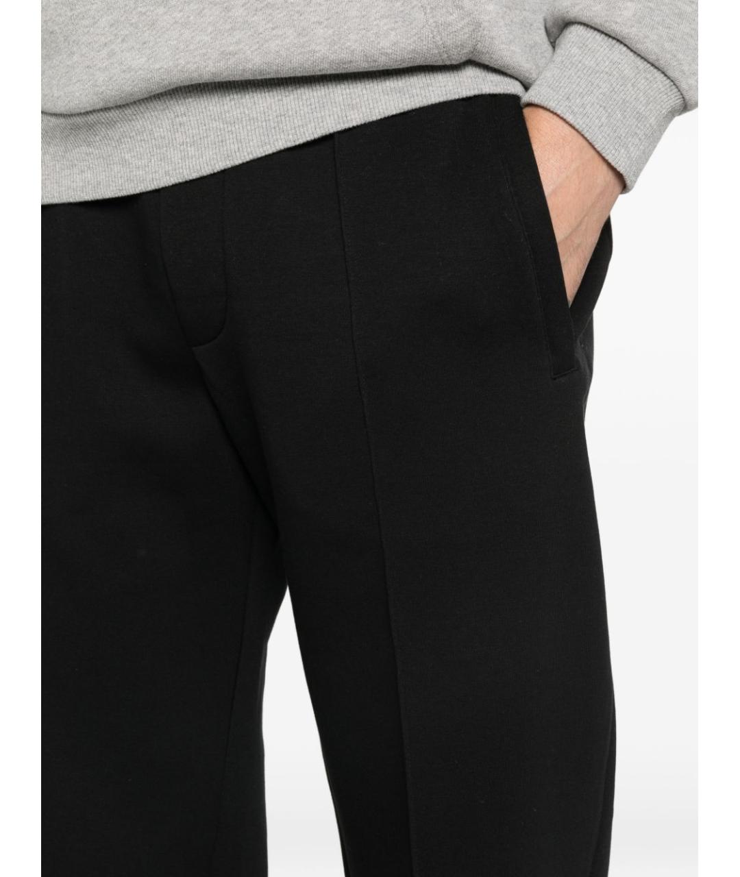 EMPORIO ARMANI Черные полиэстеровые повседневные брюки, фото 3