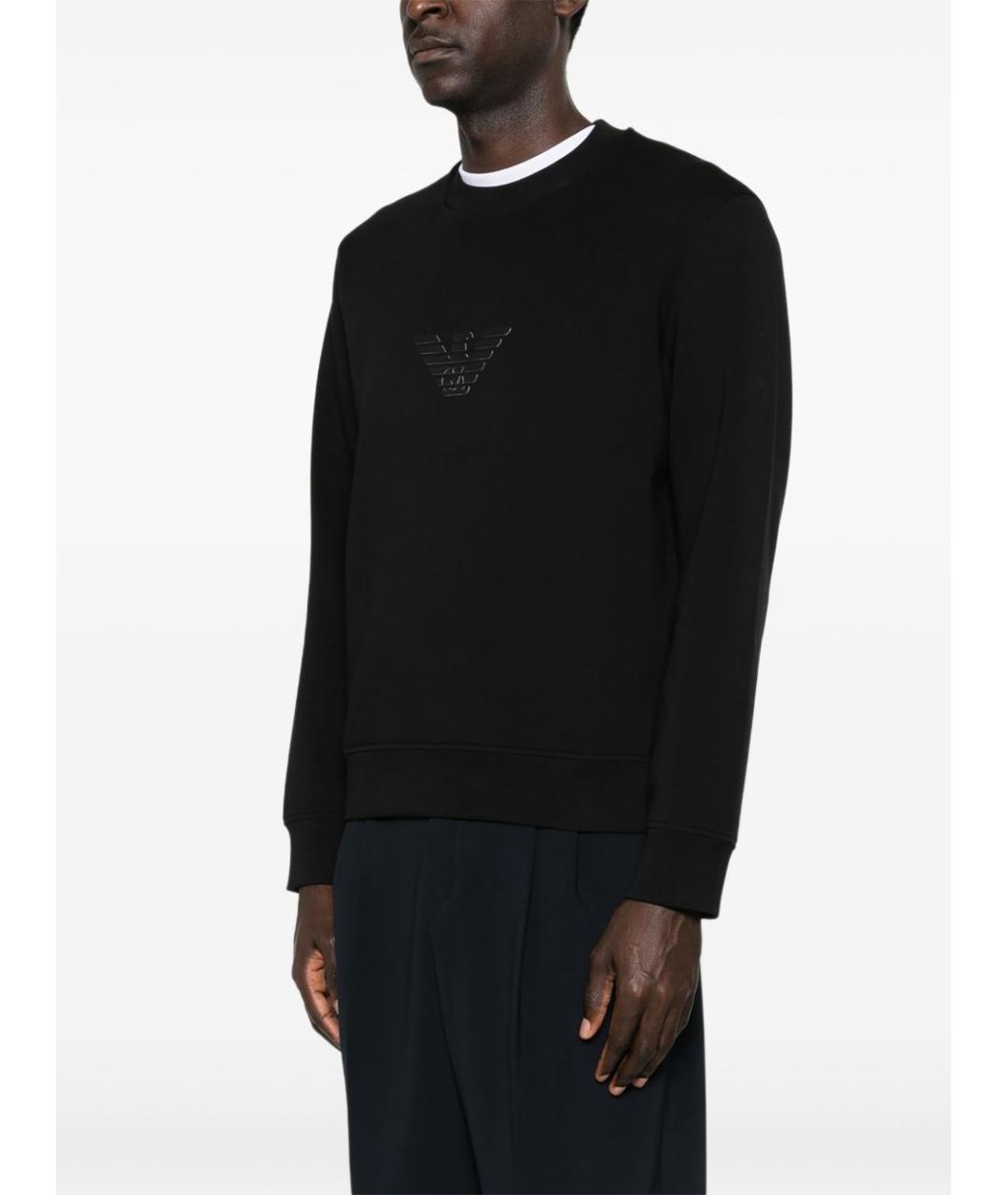EMPORIO ARMANI Черный полиэстеровый джемпер / свитер, фото 5