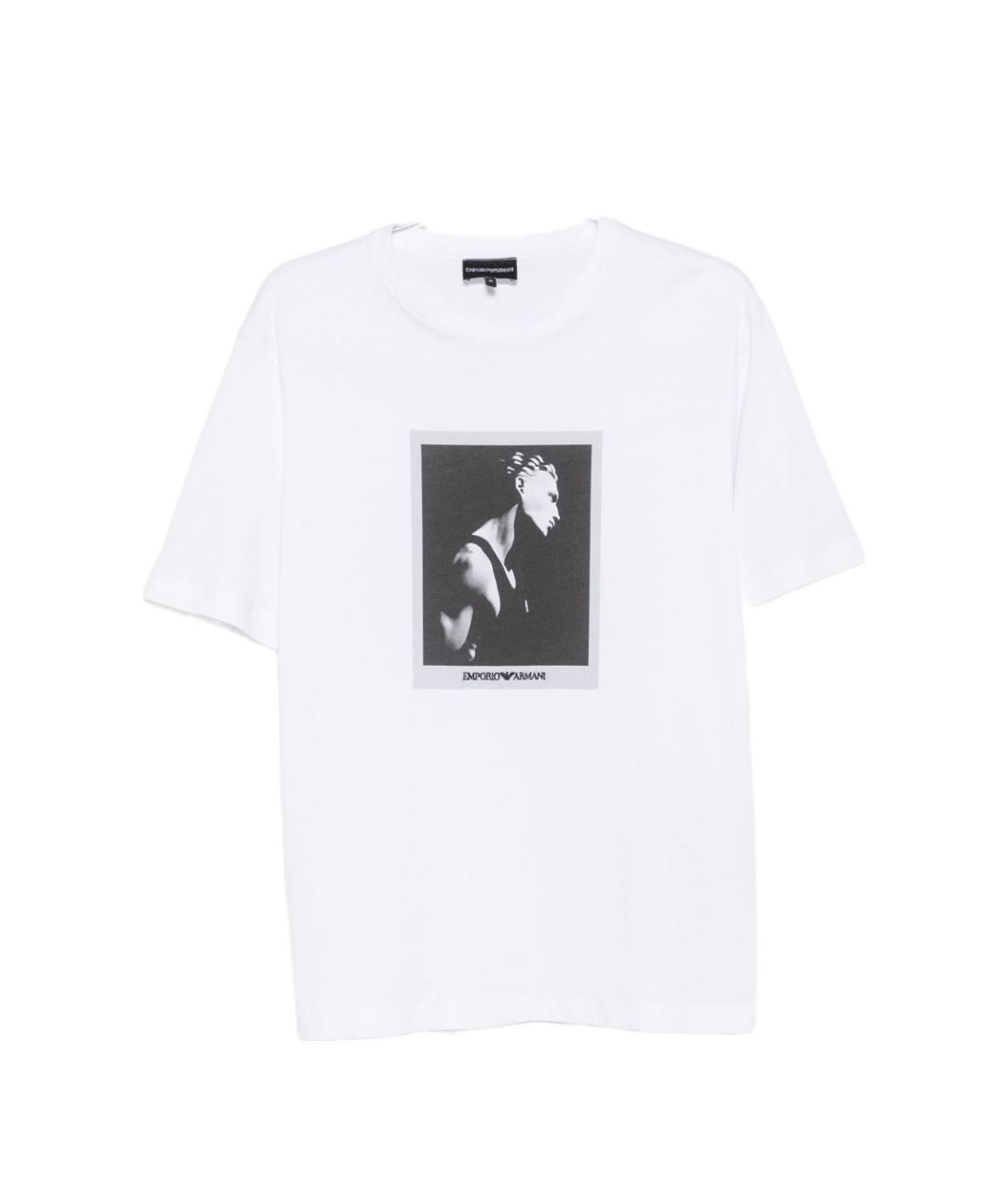 EMPORIO ARMANI Белая хлопковая футболка, фото 1