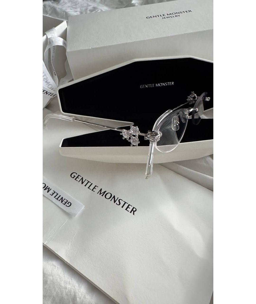 GENTLE MONSTER Серебряные металлические солнцезащитные очки, фото 3