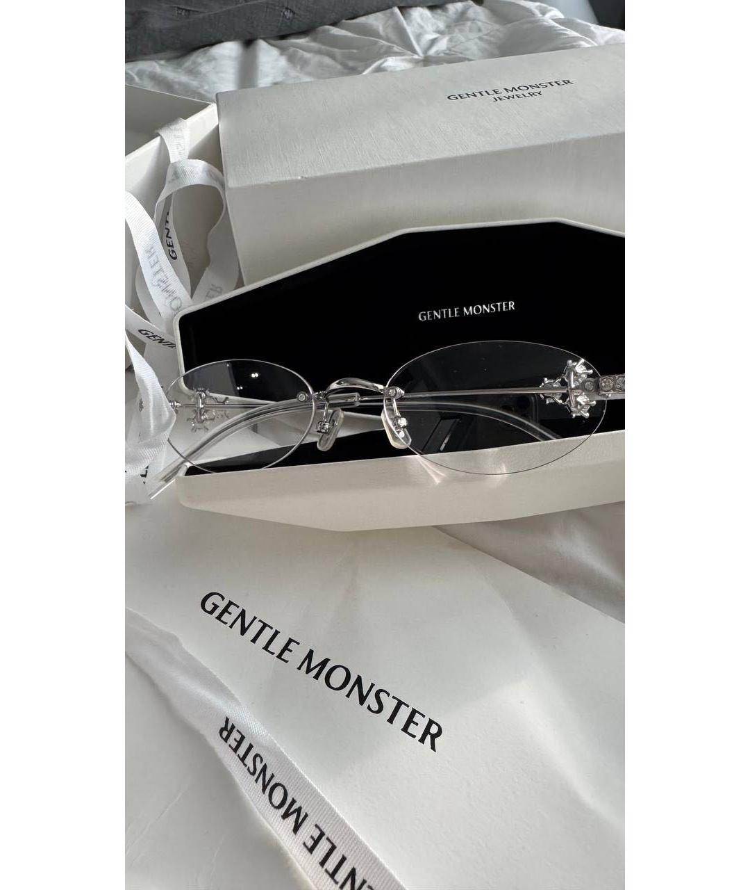 GENTLE MONSTER Серебряные металлические солнцезащитные очки, фото 2
