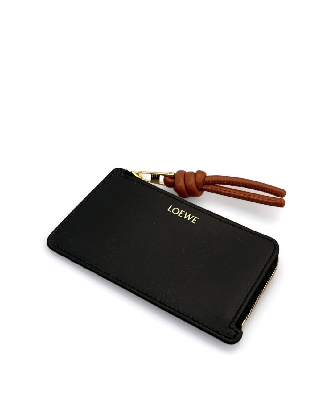 LOEWE Черный кожаный кошелек, фото 1