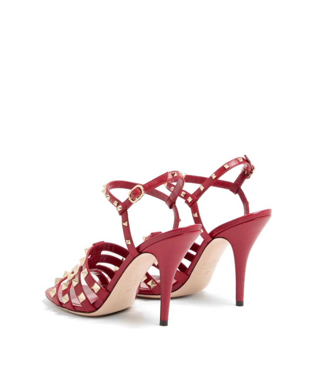 VALENTINO Красные кожаные босоножки, фото 6