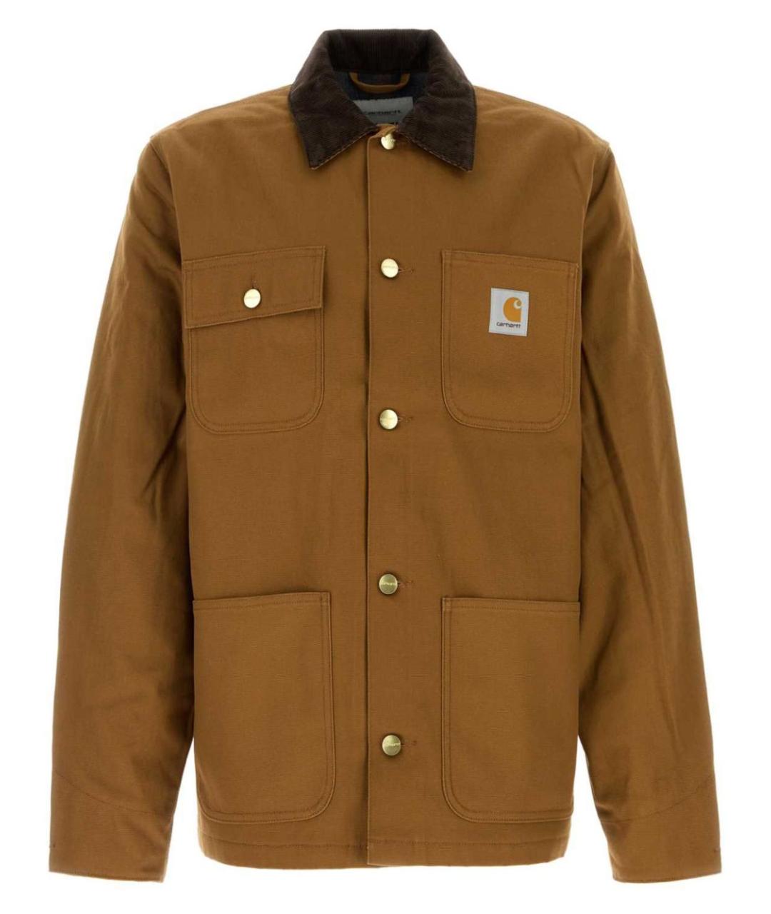 CARHARTT WIP Коричневая хлопковая куртка, фото 1