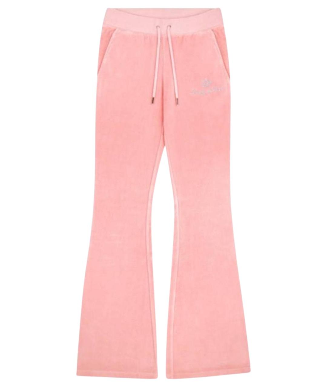 JUICY COUTURE Розовые велюровые спортивные брюки и шорты, фото 1
