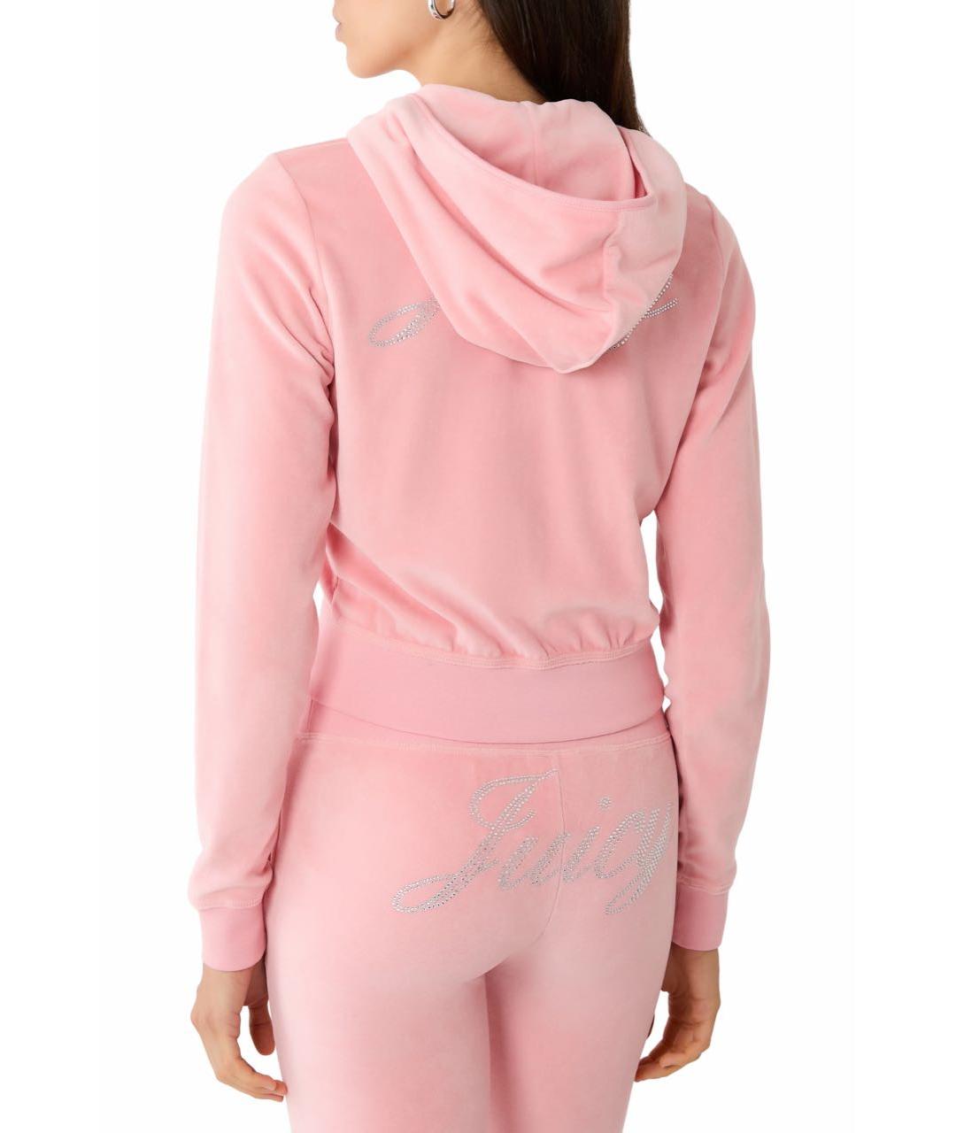 JUICY COUTURE Розовые велюровые спортивные брюки и шорты, фото 6