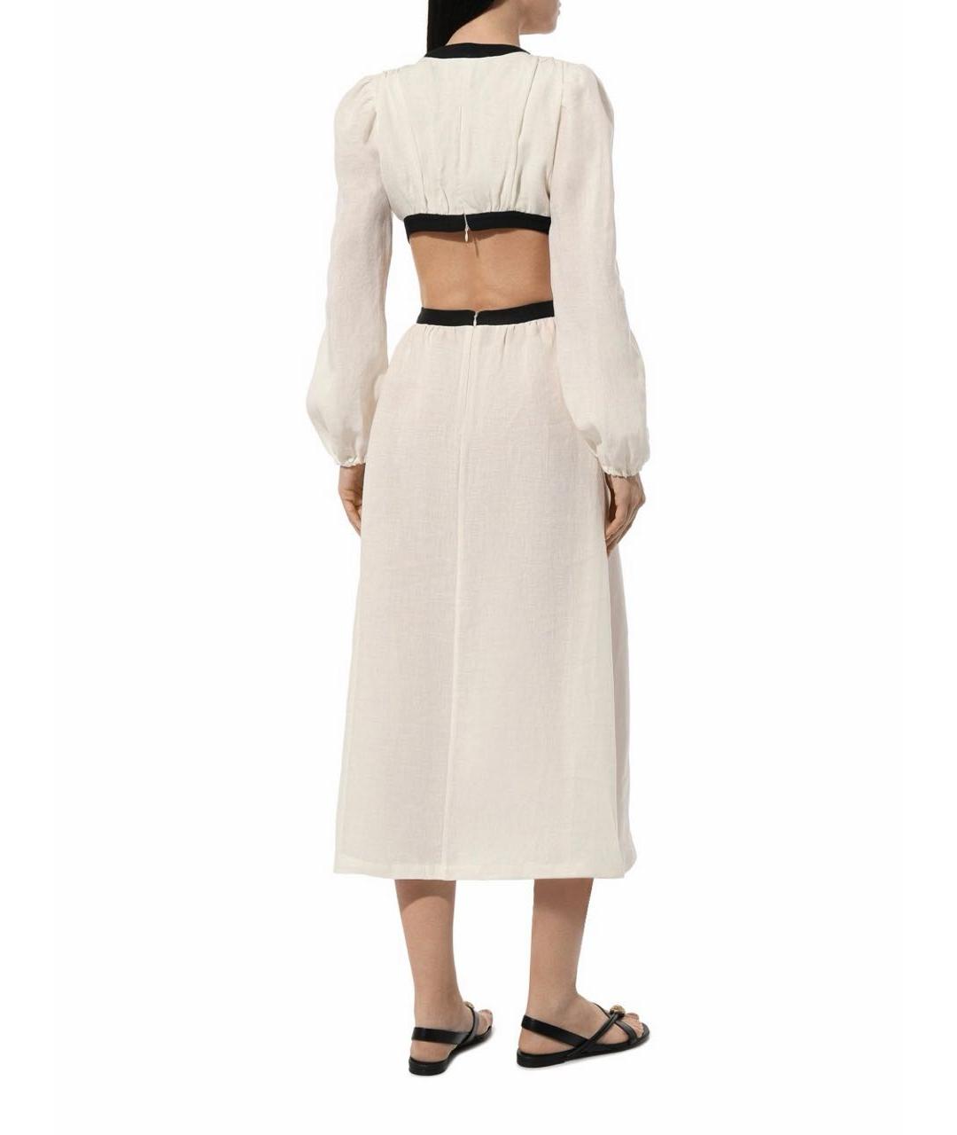 FORTE COUTURE Белое льняное платье, фото 3