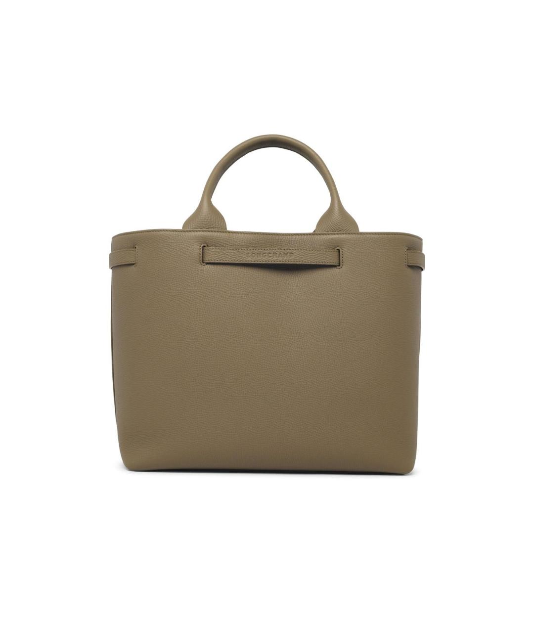 LONGCHAMP Зеленая кожаная сумка тоут, фото 3