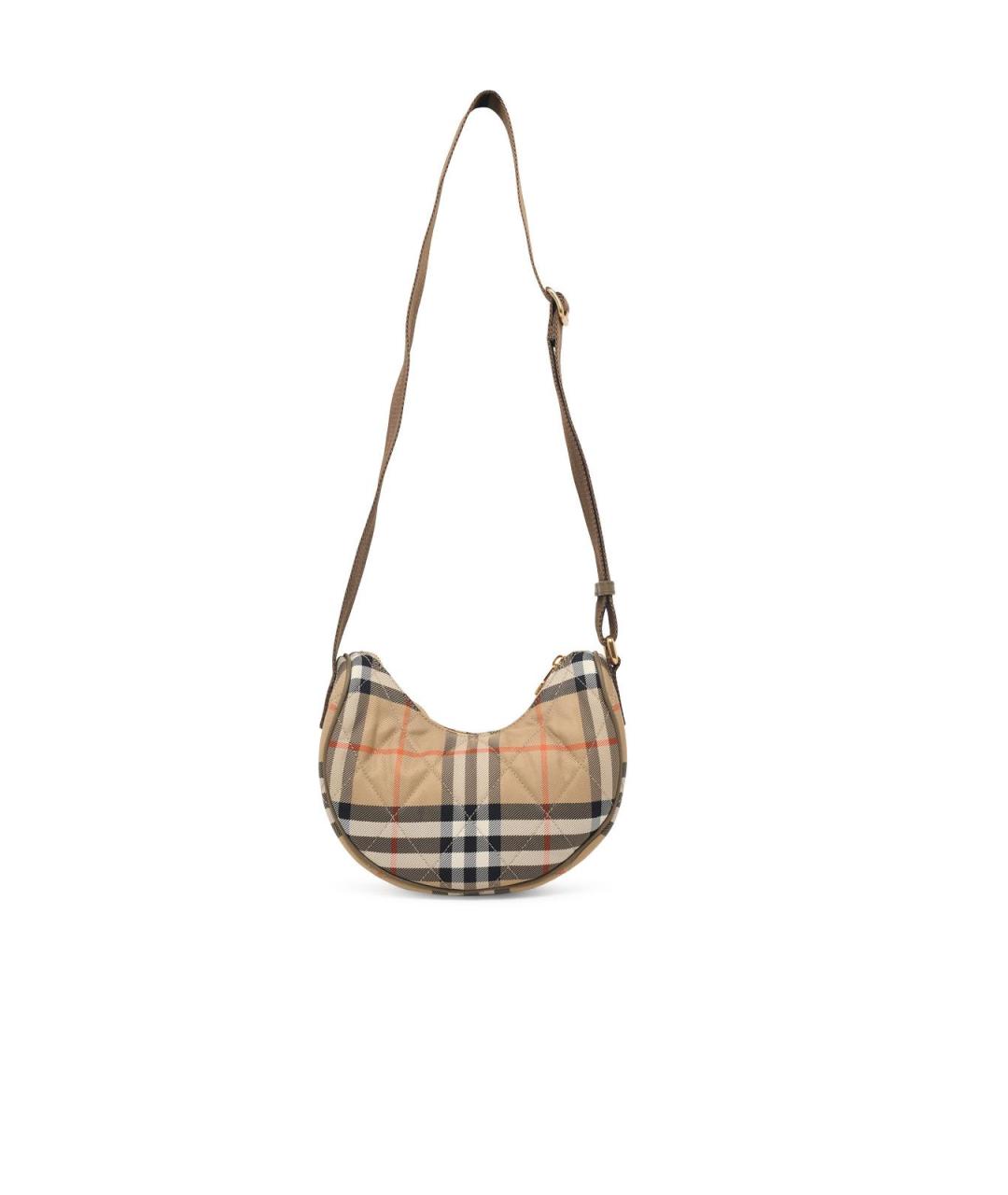 BURBERRY Бежевая синтетическая сумка через плечо, фото 3